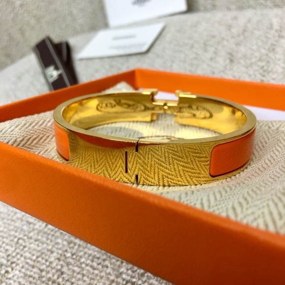 authentic HERMES Enamel Clic Clac H bracelet PM size - Picture 5 of 16